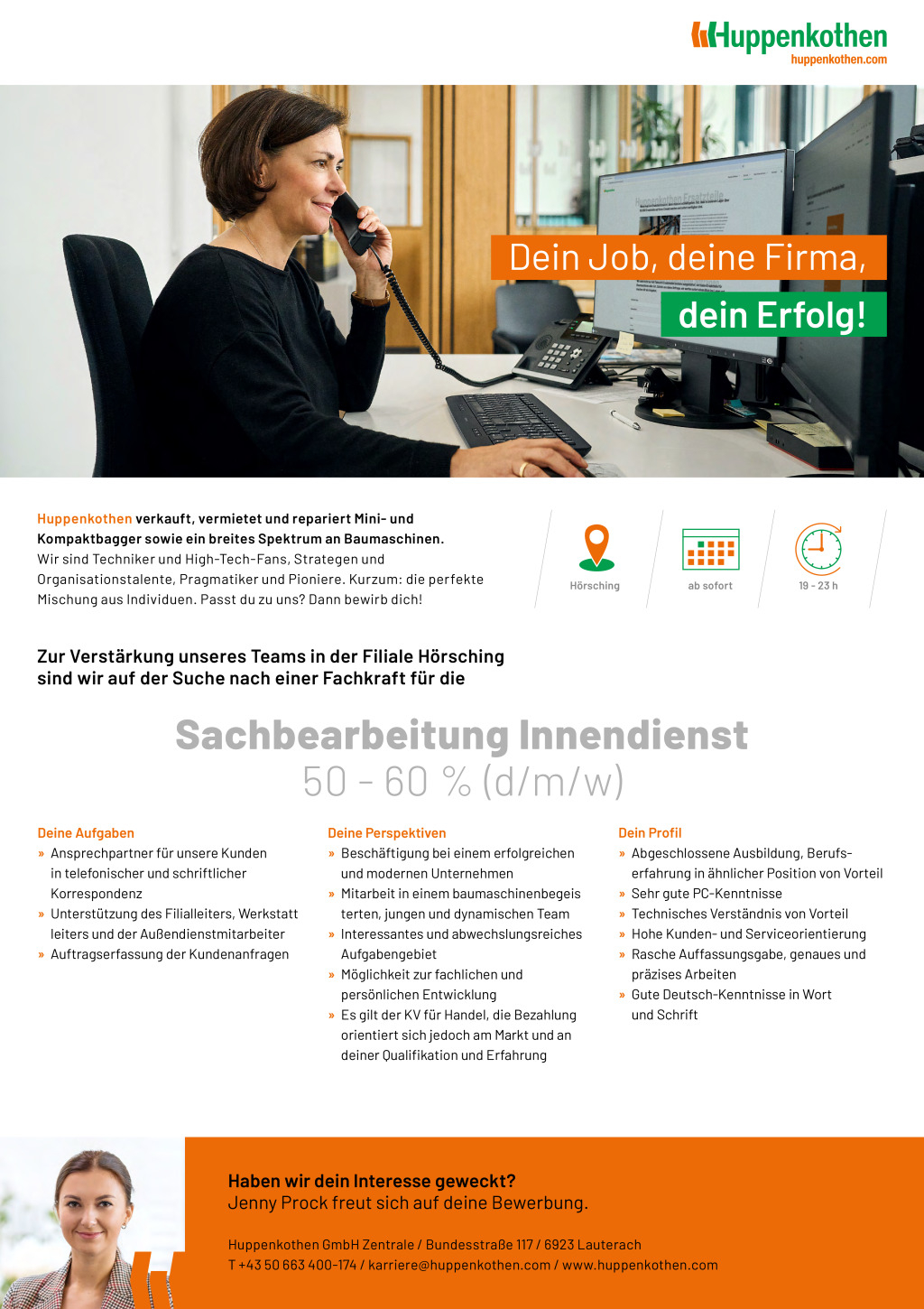 Sachbearbeitung Innendienst_Hörsching_huppenkothen